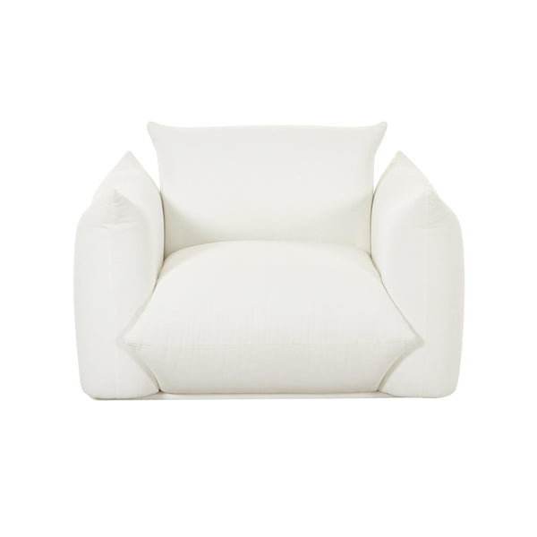 TOV Furniture Saint Tropez Pearl Plush Armchair - Elegant Performance Fabric Chair for Modern Living Spaces TOV-S68847