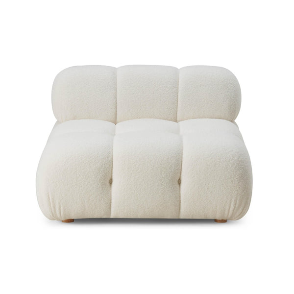 TOV Furniture Calliope Vegan Shearling Modular Armless Chair - Luxurious, Customizable Seating for Stylish Comfort TOV-S68920