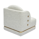 Earl Nubby Cotton White Chenille Accent Chair TOV-S68935 TOV Furniture