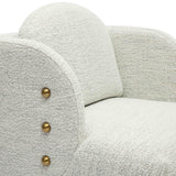 Earl Nubby Cotton White Chenille Accent Chair TOV-S68935 TOV Furniture