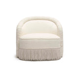 Pamela Cream Boucle Tassel Lounge Chair TOV-S68984 TOV Furniture