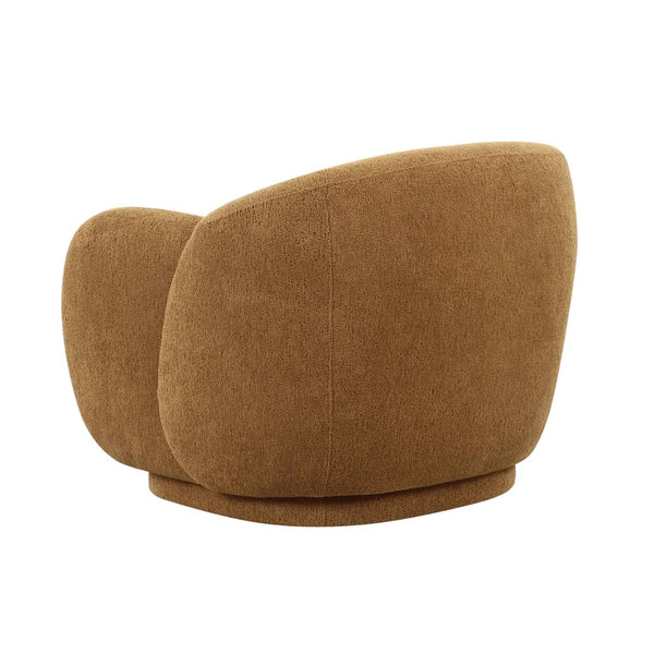 TOV Furniture Misty Boucle Accent Chair: Cozy Mid-Century Modern Comfort with Plush Texture for Your Space Brown TOV-S68988