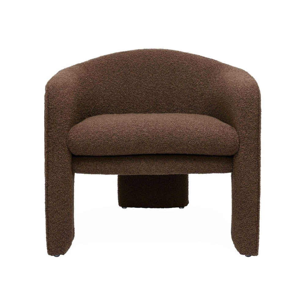 TOV Furniture Marla Boucle Accent Chair - Sculptural Design with Durable Upholstery for Modern Living Spaces Brown TOV-S68997