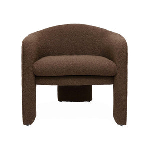 TOV Furniture Marla Boucle Accent Chair - Sculptural Design with Durable Upholstery for Modern Living Spaces Brown TOV-S68997