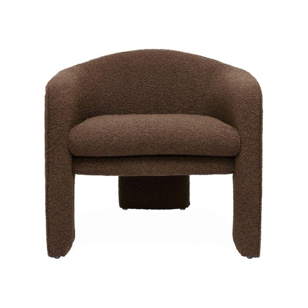 TOV Furniture Marla Boucle Accent Chair - Sculptural Design with Durable Upholstery for Modern Living Spaces Brown TOV-S68997