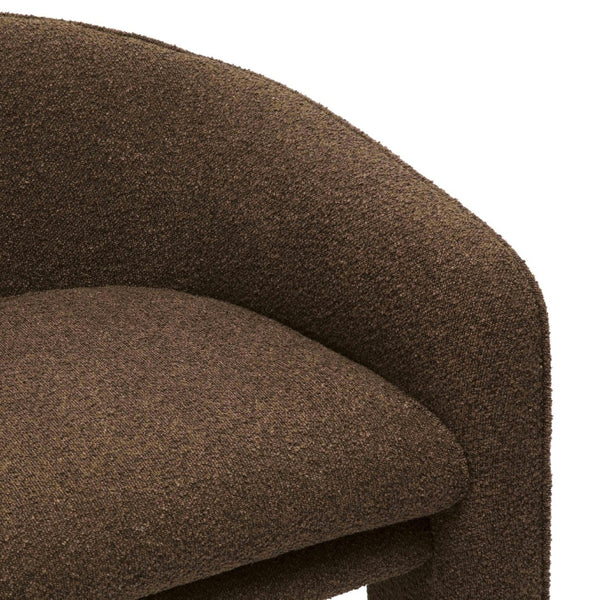 TOV Furniture Marla Boucle Accent Chair - Sculptural Design with Durable Upholstery for Modern Living Spaces Brown TOV-S68997