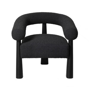 TOV Furniture Spara Performance Boucle Accent Chair - Modern Comfort with Durable Fabric and Timeless Design Black TOV-S69003