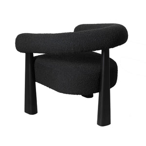 TOV Furniture Spara Performance Boucle Accent Chair - Modern Comfort with Durable Fabric and Timeless Design Black TOV-S69003