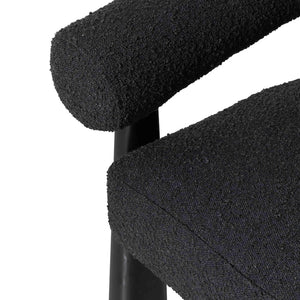 TOV Furniture Spara Performance Boucle Accent Chair - Modern Comfort with Durable Fabric and Timeless Design Black TOV-S69003