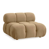 Calliope Cafe Au Lait Performance Velvet Modular Custom Sectional