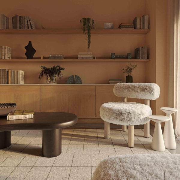 Carmel Natural Vegan Shearling Accent Chair TOV-S69030 TOV Furniture