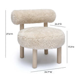 Carmel Natural Vegan Shearling Accent Chair TOV-S69030 TOV Furniture