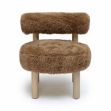 Carmel Dark Taupe Vegan Shearling Accent Chair TOV-S69031 TOV Furniture