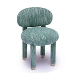 Manu Teal Knubby Performance Fabric Side Chair TOV-S69032 TOV Furniture