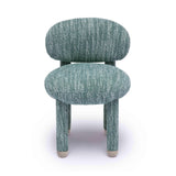 Manu Teal Knubby Performance Fabric Side Chair TOV-S69032 TOV Furniture