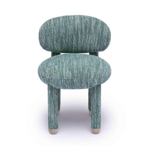 TOV Furniture Manu Nubby Side Chair - Retro-Inspired Comfort with Modern Durability for Stylish Living Spaces Teal TOV-S69032