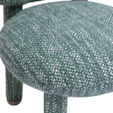 Manu Teal Knubby Performance Fabric Side Chair TOV-S69032 TOV Furniture