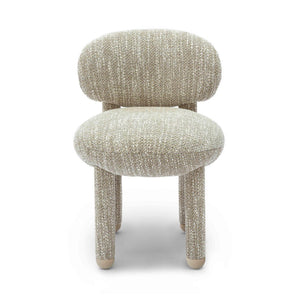 TOV Furniture Manu Nubby Side Chair - Retro-Inspired Comfort with Modern Durability for Stylish Living Spaces Beige TOV-S69033