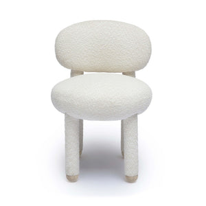 TOV Furniture Manu Nubby Side Chair - Retro-Inspired Comfort with Modern Durability for Stylish Living Spaces Cream TOV-S69034