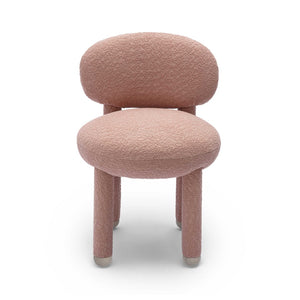 TOV Furniture Manu Nubby Side Chair - Retro-Inspired Comfort with Modern Durability for Stylish Living Spaces Pink TOV-S69035