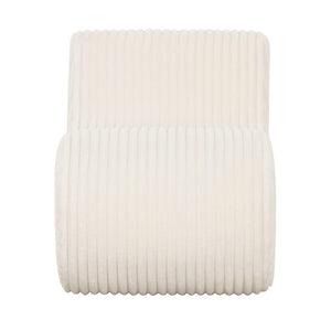 TOV Furniture Senna Oversized Accent Chair in Plush Corduroy - Modern Sculptural Design for Stylish Living Spaces Cream TOV-S69038