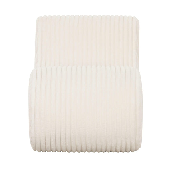 TOV Furniture Senna Oversized Accent Chair in Plush Corduroy - Modern Sculptural Design for Stylish Living Spaces Cream TOV-S69038