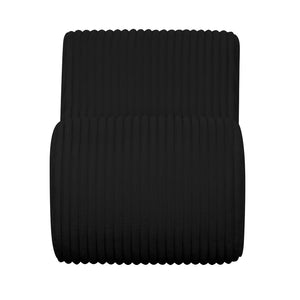 TOV Furniture Senna Oversized Accent Chair in Plush Corduroy - Modern Sculptural Design for Stylish Living Spaces Black TOV-S69039