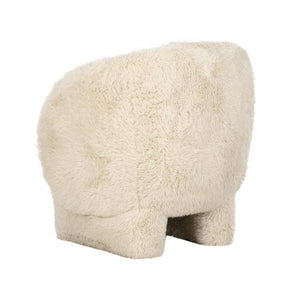 TOV Furniture Kiki Vegan Shearling Accent Chair - Cozy Comfort with Playful Charm for Modern Living Spaces Natural TOV-S69043
