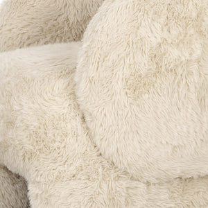 TOV Furniture Kiki Vegan Shearling Accent Chair - Cozy Comfort with Playful Charm for Modern Living Spaces Natural TOV-S69043