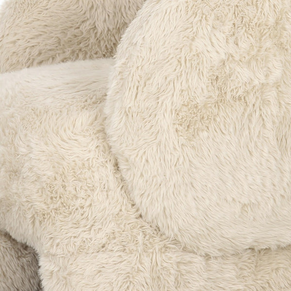 TOV Furniture Kiki Vegan Shearling Accent Chair - Cozy Comfort with Playful Charm for Modern Living Spaces Natural TOV-S69043