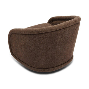 Tov Furniture Rory Boucle Swivel Chair - Luxurious Comfort With Stylish Shelter Arm And Elegant Design For Any Space Chocolate Brown Boucle,Wood Tov-s69069