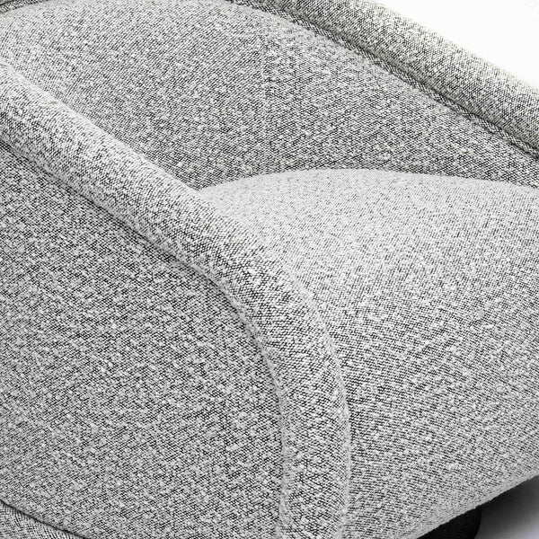Tov Furniture Rory Boucle Swivel Chair - Luxurious Comfort With Stylish Shelter Arm And Elegant Design For Any Space Grey Boucle,Wood Tov-s69070