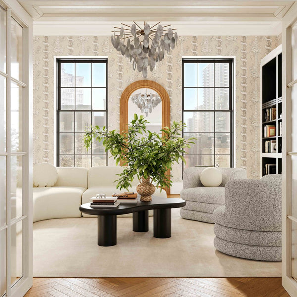 TOV Furniture Astor Swivel Lounge Chair - Durable Boucle Upholstery, 360-Degree Functionality & Lasting Comfort Light Grey TOV-S69074