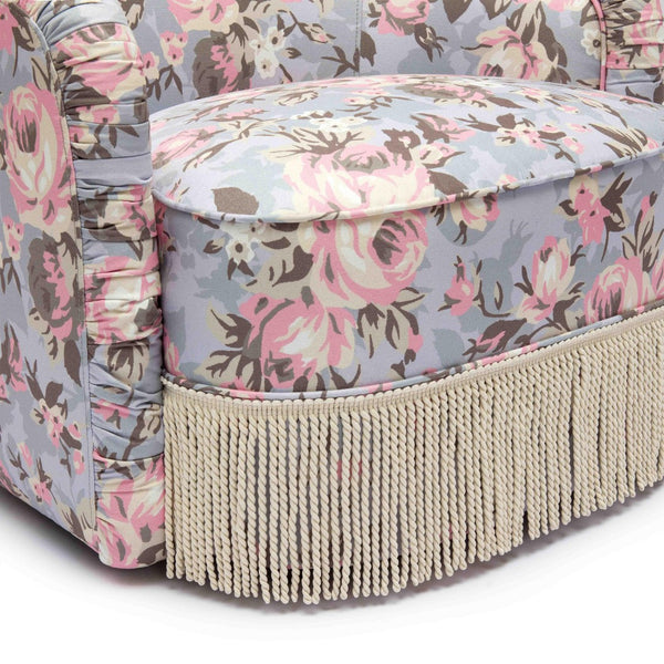 TOV Furniture Pamela Elegant Floral Print Tasseled Lounge Chair - Eco-Friendly Comfort with Timeless Charm TOV-S69127