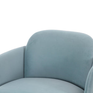 TOV Furniture Solange Velvet Swivel Chair - Retro-Inspired Design for Ultimate Comfort and Stylish Home Accents Blue TOV-S69128