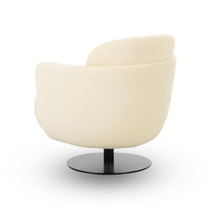 TOV Furniture Solange Velvet Swivel Chair - Retro-Inspired Design for Ultimate Comfort and Stylish Home Accents Cream TOV-S69129