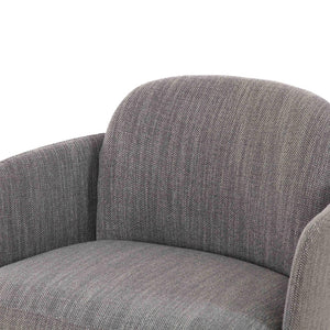 TOV Furniture Solange Grey Textured Weave Swivel Chair – Stylish Mid-Century Accent with 360-Degree Comfort & Durability TOV-S69130