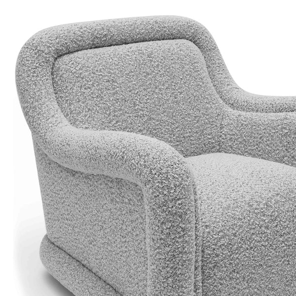 TOV Furniture Charli Swivel Chair - Modern Boucle Comfort with Wabi-Sabi Curves for Stylish Living & Commercial Spaces Grey TOV-S69189