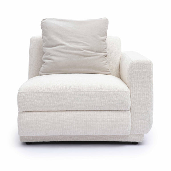 TOV Furniture Perry Modular Corner Chair - Elegant Cream Chenille Design for Modern Comfort in Any Space RAF TOV-S69214