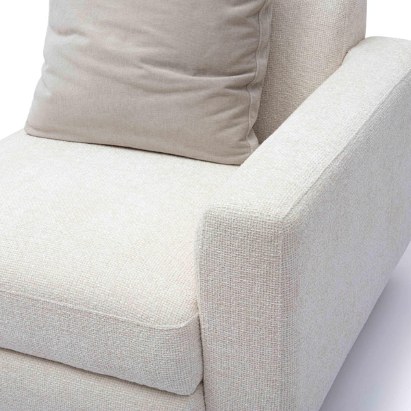 TOV Furniture Perry Modular Corner Chair - Elegant Cream Chenille Design for Modern Comfort in Any Space RAF TOV-S69214