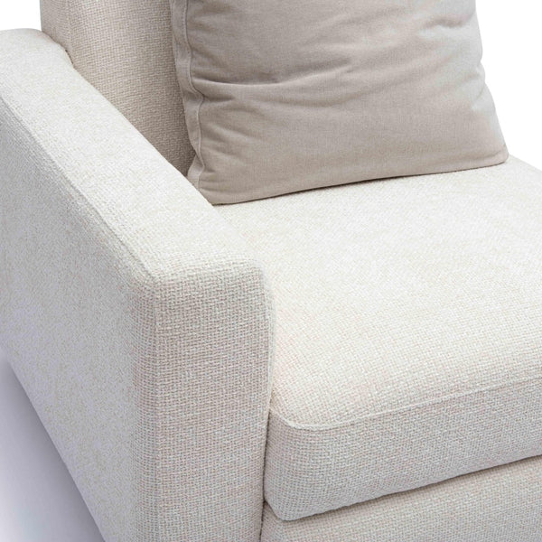 TOV Furniture Perry Modular Corner Chair - Elegant Cream Chenille Design for Modern Comfort in Any Space LAF TOV-S69215