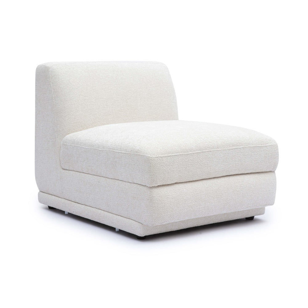 TOV Furniture Perry Cream Chenille Armless Chair – Stylish Modular Accent for Cozy, Modern Living Spaces Today! TOV-S69216