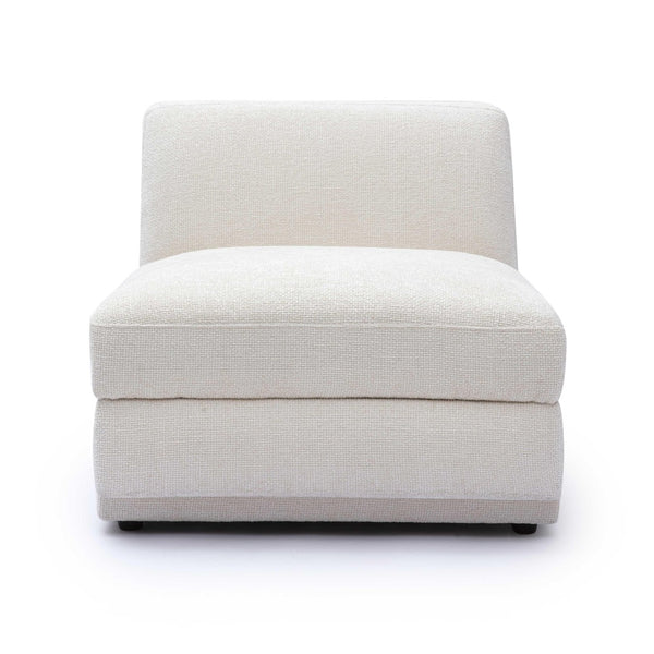TOV Furniture Perry Cream Chenille Armless Chair – Stylish Modular Accent for Cozy, Modern Living Spaces Today! TOV-S69216