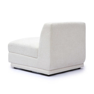 TOV Furniture Perry Cream Chenille Armless Chair – Stylish Modular Accent for Cozy, Modern Living Spaces Today! TOV-S69216