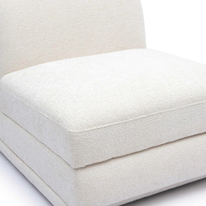 TOV Furniture Perry Cream Chenille Armless Chair – Stylish Modular Accent for Cozy, Modern Living Spaces Today! TOV-S69216