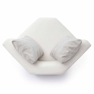 TOV Furniture Perry Cream Chenille Wedge Corner Chair - Cozy Modular Seating with Plush Comfort & Accent Pillow TOV-S69217