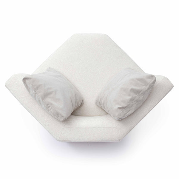 TOV Furniture Perry Cream Chenille Wedge Corner Chair - Cozy Modular Seating with Plush Comfort & Accent Pillow TOV-S69217