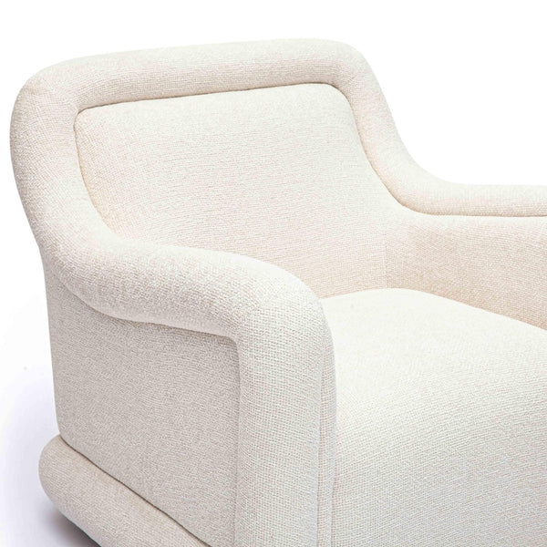 TOV Furniture Charli Cream Basketweave Chenille Swivel Chair – Modern Wabi-Sabi Accent for Stylish Comfort & Durability TOV-S69242