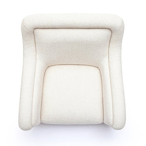 TOV Furniture Charli Cream Basketweave Chenille Swivel Chair – Modern Wabi-Sabi Accent for Stylish Comfort & Durability TOV-S69242
