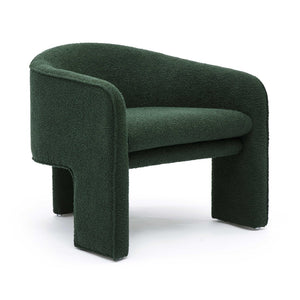 TOV Furniture Marla Boucle Accent Chair - Sculptural Design with Durable Upholstery for Modern Living Spaces Forest Green TOV-S69288
